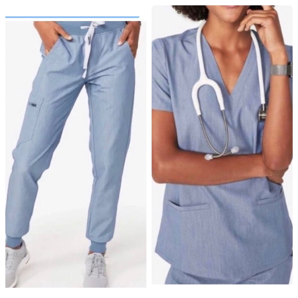 NEW Figs Light Blue Women's Scrub Set